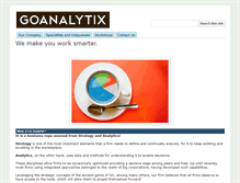 Tablet Screenshot of goanalytix.com